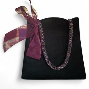 Vintage Bijan Fragrance Black Velvet/Satin Purse